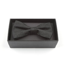Diagonal P Woven Silk Bowtie - Black
