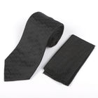 Diagonal-P Woven Silk Tie - Black