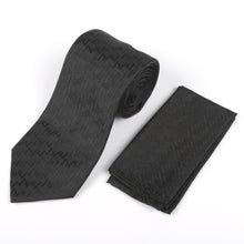 Diagonal-P Woven Silk Tie - Black