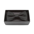 African Repeat Woven Silk Bowtie - Black