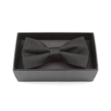 African Repeat Woven Silk Bowtie - Black