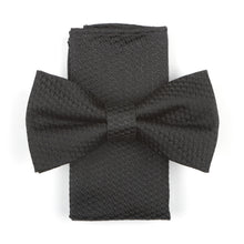 African Repeat Woven Silk Bowtie - Black