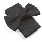 African Repeat Woven Silk Bowtie - Black
