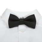 African Repeat Woven Silk Bowtie - Black