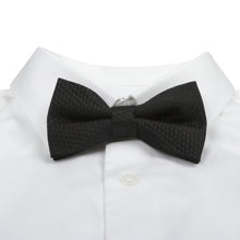 African Repeat Woven Silk Bowtie - Black