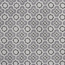 Geometric Check Woven Silk Tie - Silver