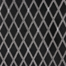 Diamond Check Woven Silk Tie - Black