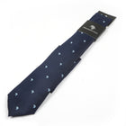 African Dot Woven Silk Tie - Navy