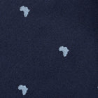 African Dot Woven Silk Tie - Navy
