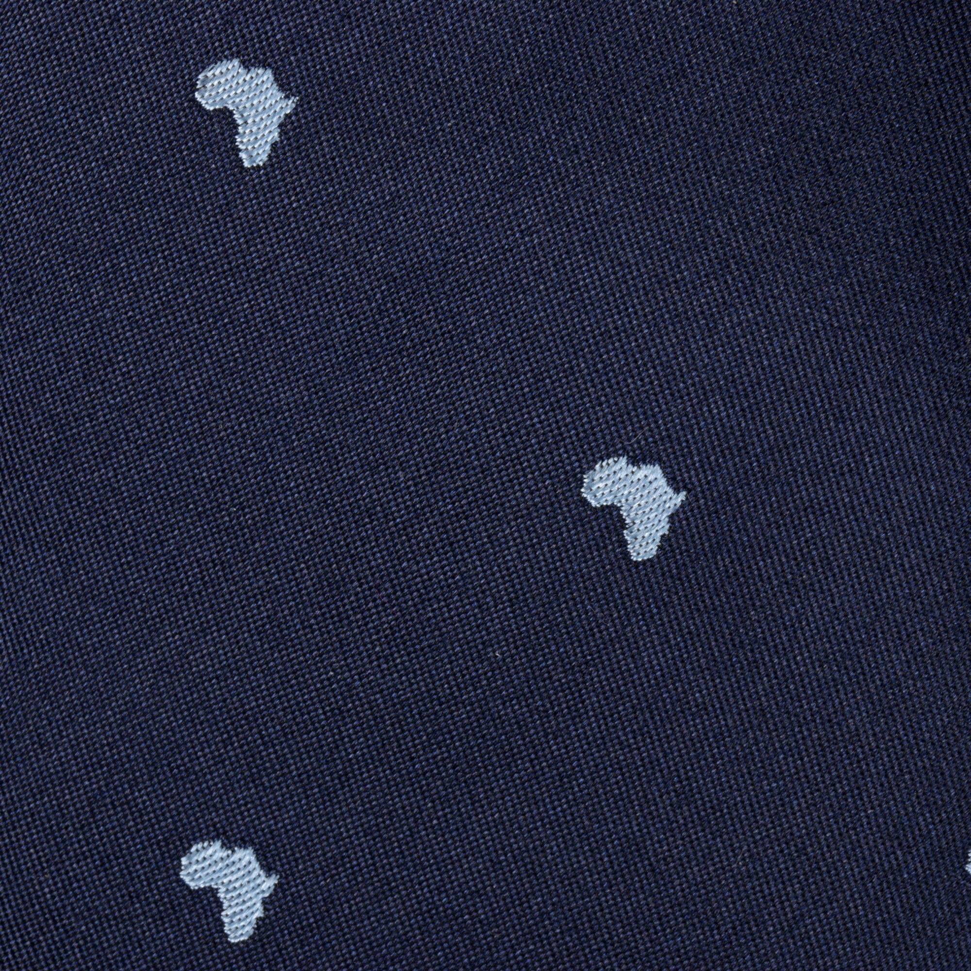 African Dot Woven Silk Tie - Navy