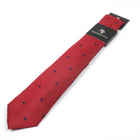 African Dot Woven Silk Tie - Red