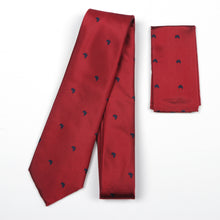 African Dot Woven Silk Tie - Red