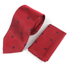 African Dot Woven Silk Tie - Red