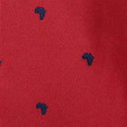 African Dot Woven Silk Tie - Red