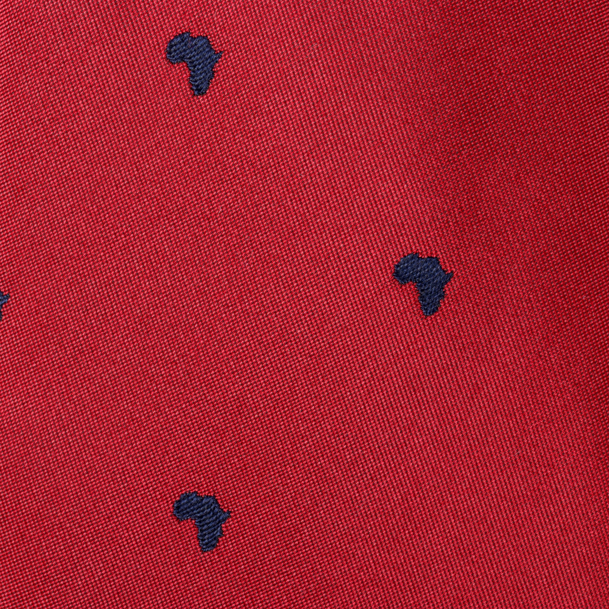 African Dot Woven Silk Tie - Red