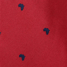 African Dot Woven Silk Tie - Red