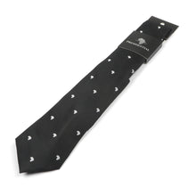 African Dot Woven Silk Tie - Black