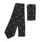 African Dot Woven Silk Tie - Black