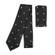 African Dot Woven Silk Tie - Black