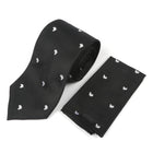 African Dot Woven Silk Tie - Black