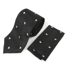 African Dot Woven Silk Tie - Black