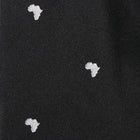 African Dot Woven Silk Tie - Black