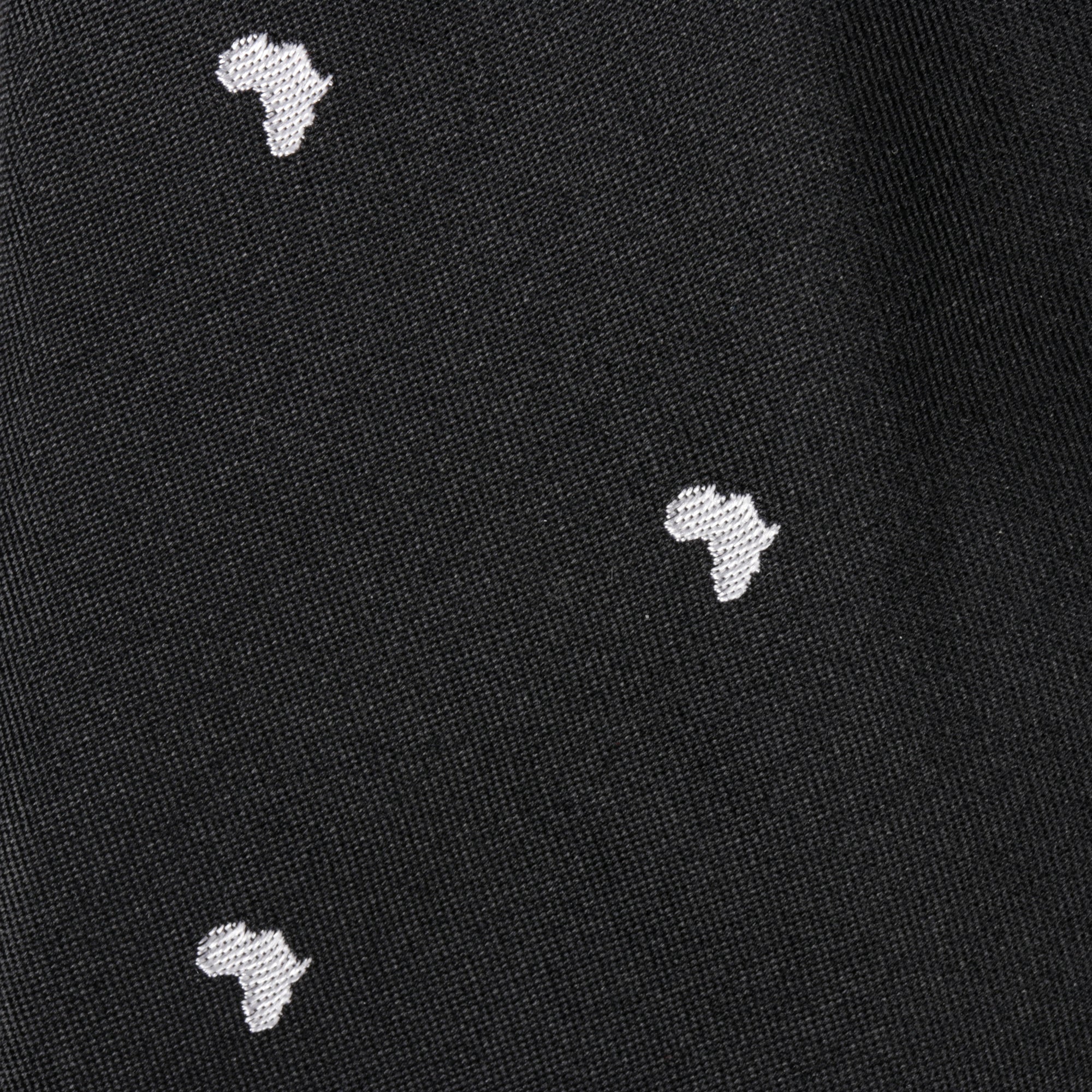 African Dot Woven Silk Tie - Black