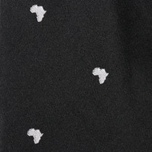 African Dot Woven Silk Tie - Black