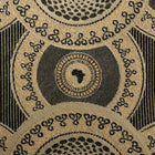Large African Circle Woven Silk Tie - Gold