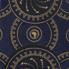 Large African Circle Woven Silk Tie - Navy