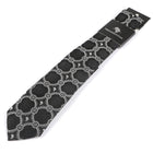 Large African Circle Woven Silk Tie - Black