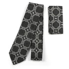 Large African Circle Woven Silk Tie - Black