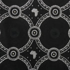 Large African Circle Woven Silk Tie - Black
