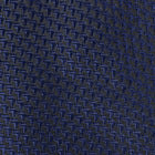 African Repeat Woven Silk Tie - Navy