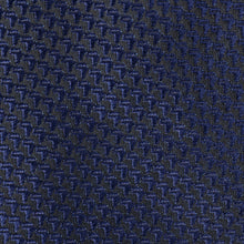 African Repeat Woven Silk Tie - Navy