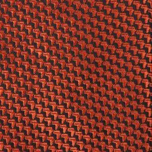 African Repeat Woven Silk Tie - Burnt Orange