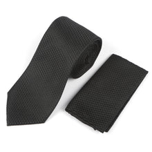 African Repeat Woven Silk Tie - Black
