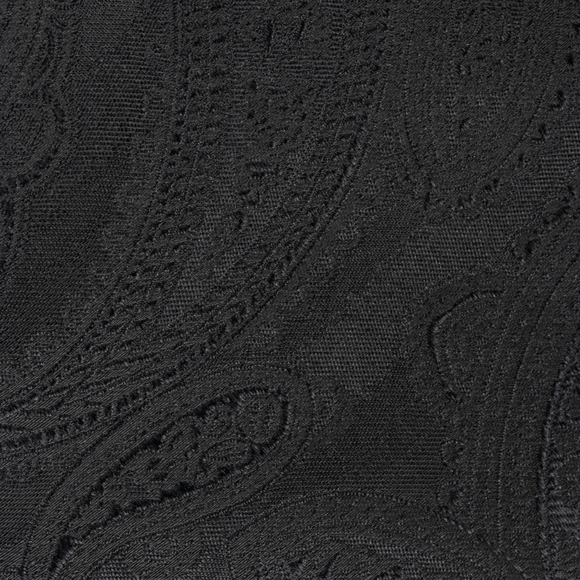 Paisley Woven Silk Tie - Black