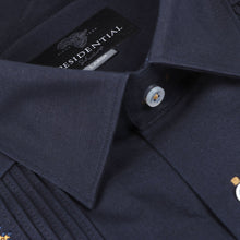 Navy Soul – Navy Olive Short Sleeve Linen Cotton Embroidered Men's Shirt