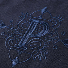 Navy Soul – Navy Olive Short Sleeve Linen Cotton Embroidered Men's Shirt