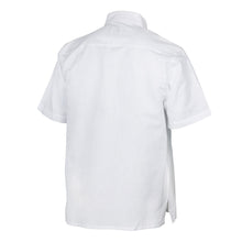 Freedom Madiba - White Short Sleeve Linen Cotton Embroidered Men's Shirt