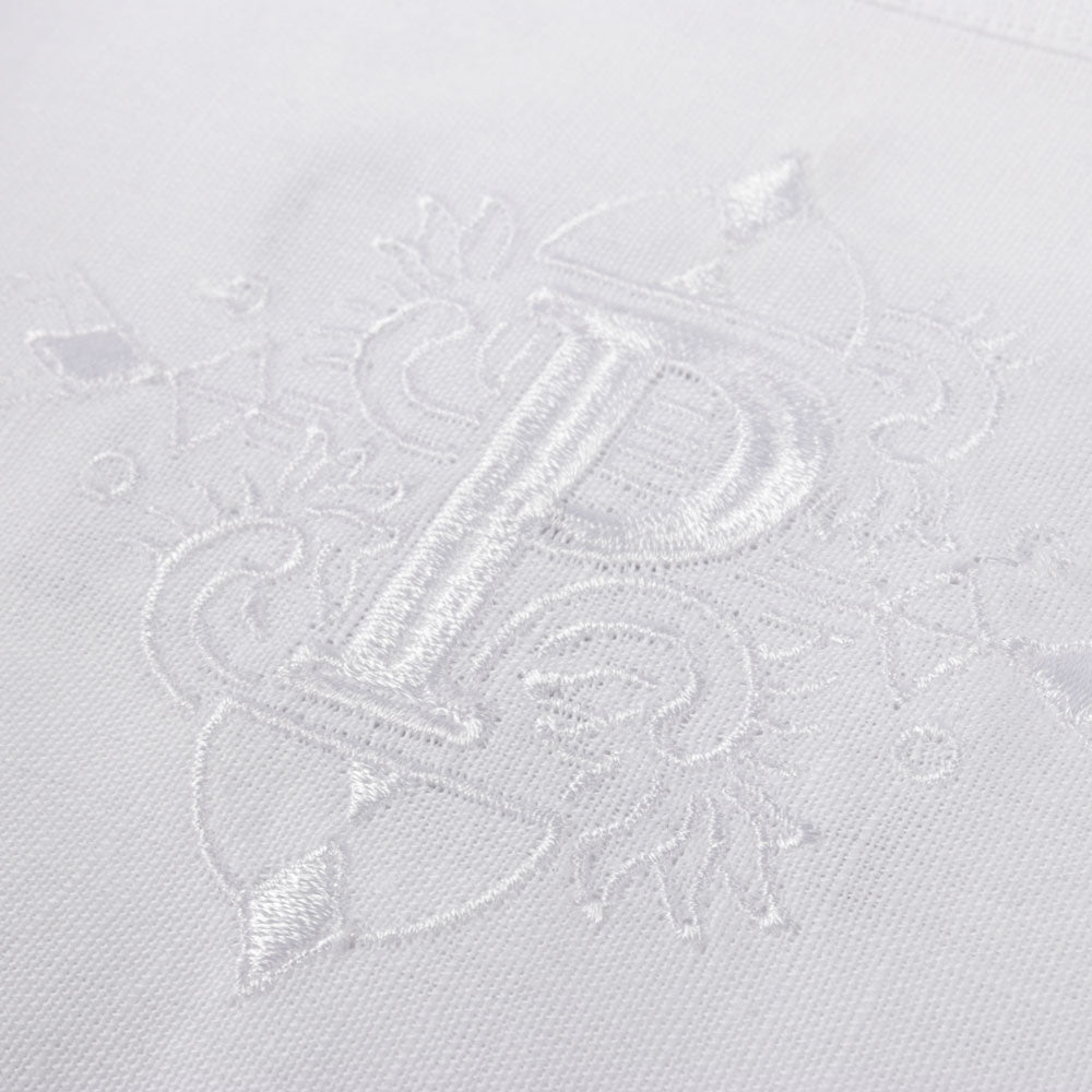 Freedom Madiba - White Short Sleeve Linen Cotton Embroidered Men's Shirt