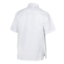 Flavor of Ubuntu - White Short Sleeve Linen Cotton Embroidered Men's Shirt