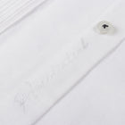 Flavor of Ubuntu - White Short Sleeve Linen Cotton Embroidered Men's Shirt