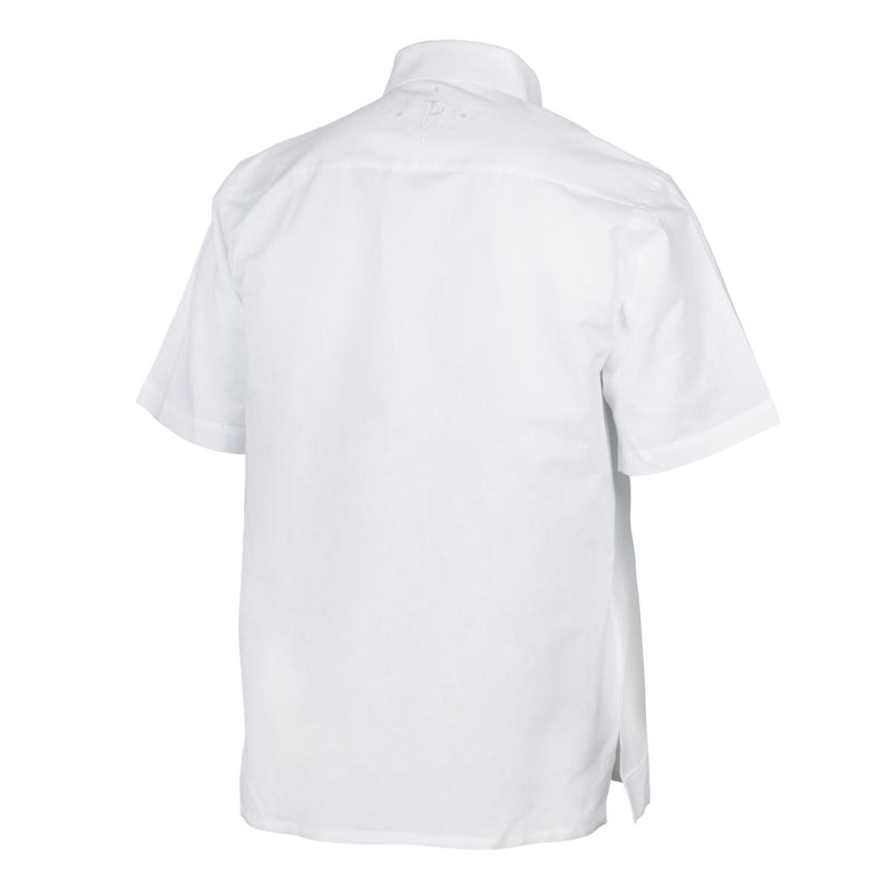 Shirt of the Soul - white Short Sleeve Linen Cotton Embroidered Men's Shirt