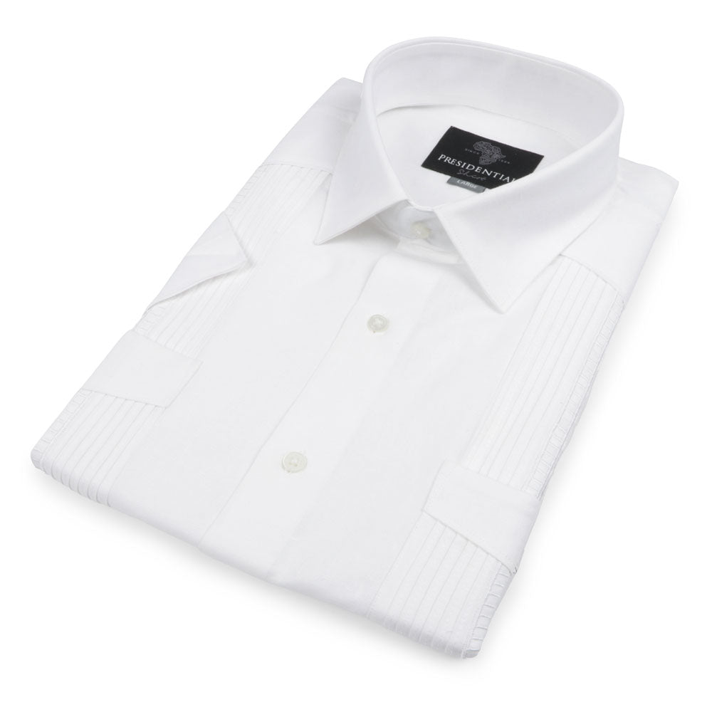 Shirt of the Soul - white Short Sleeve Linen Cotton Embroidered Men's Shirt
