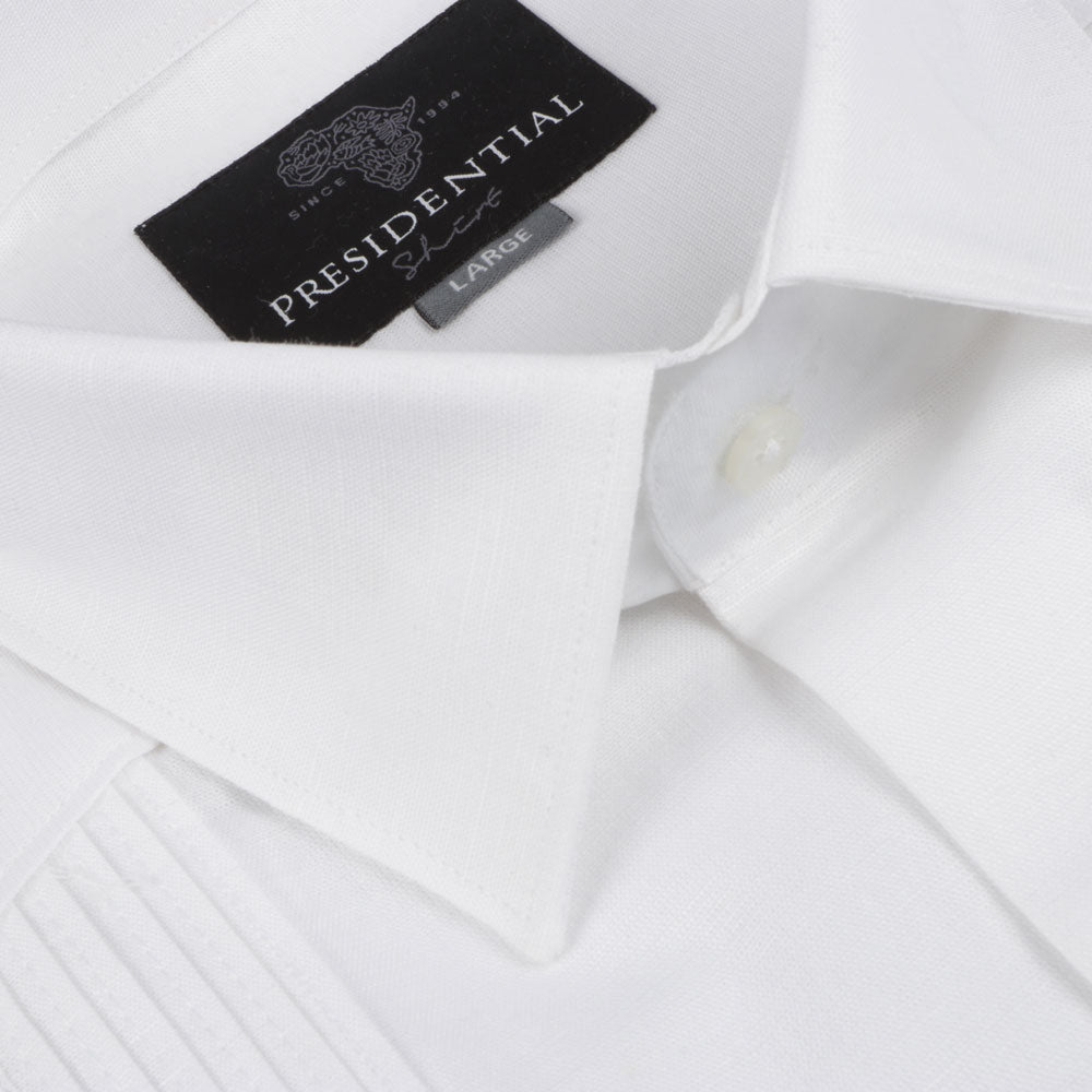 Shirt of the Soul - white Short Sleeve Linen Cotton Embroidered Men's Shirt