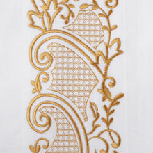 Flora Ivy - White Long Sleeve Linen Cotton Embroidered Men's Shirt