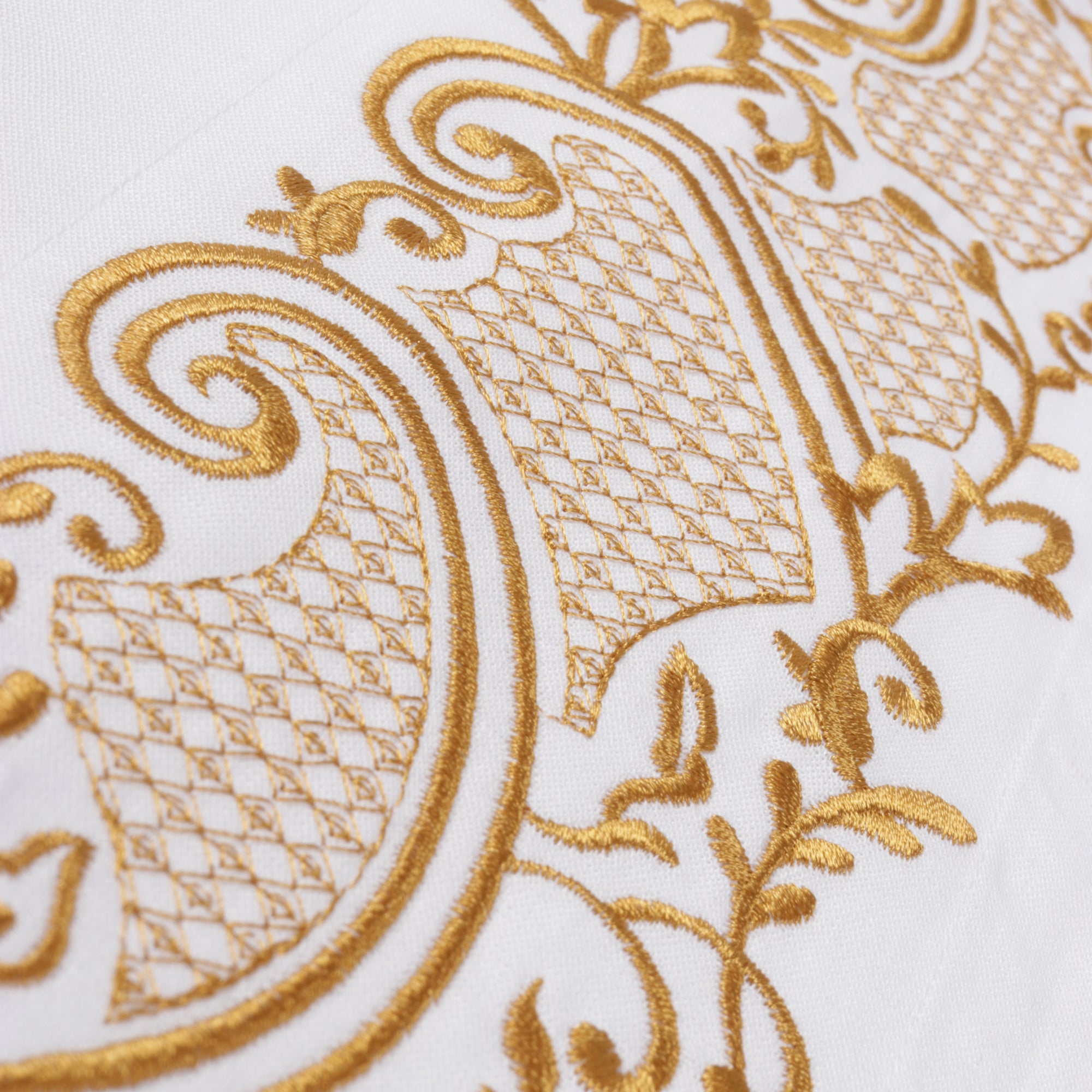 Flora Ivy - White Long Sleeve Linen Cotton Embroidered Men's Shirt