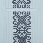 The Rhythm of M - light blue Short Sleeve Linen Cotton Embroidered Men's Shirt